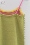 YANYAN KNITS strappy mini dress YYK-YYW24-0731-LV green